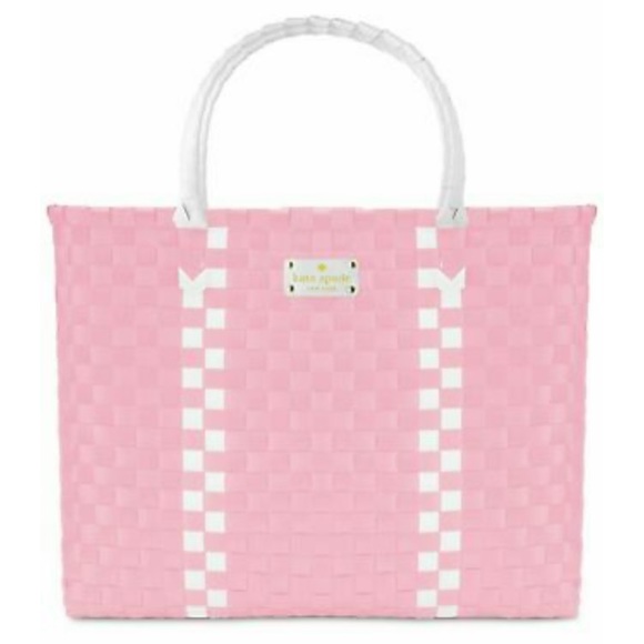 kate spade Handbags - NWOT Kate Spade Pink & White Beach Bag
